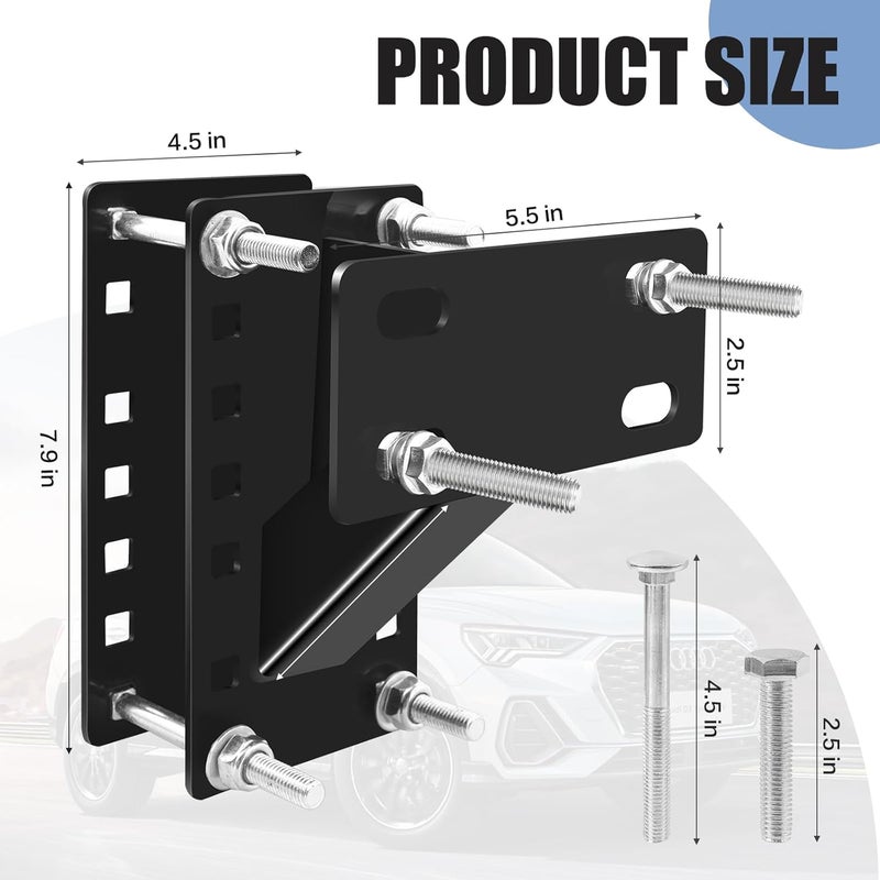 TNCZHYLX Spare Tire Mount, Universal Spare Tire Carrier Holder for Utility Trailer Boat, Fits 4 & 5 & 6 Lugs Trailer Wheels On 4", 4.5'', 4.75'', 5'' and 5.5'' Bolt Patterns (Black) - Image 5